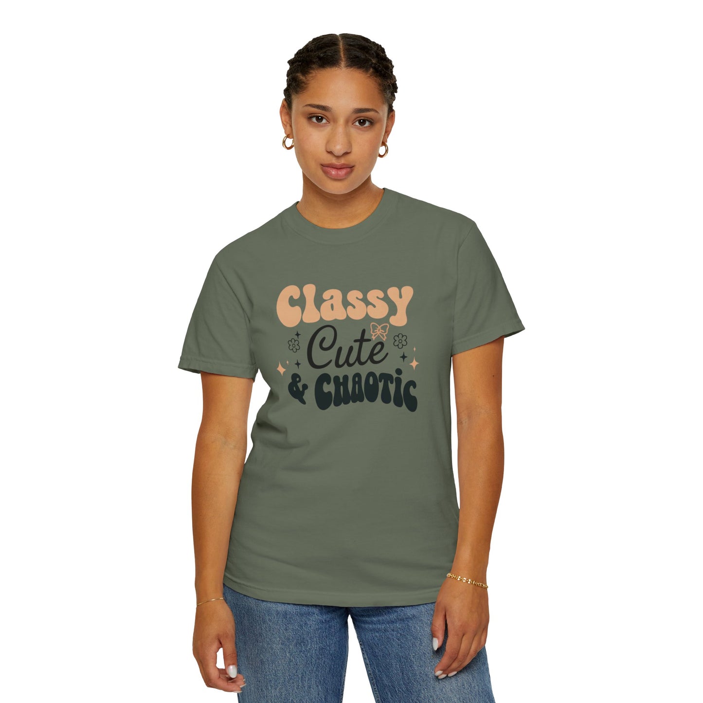Women's T-Shirt - Classy, Cute, and Chaotic Design