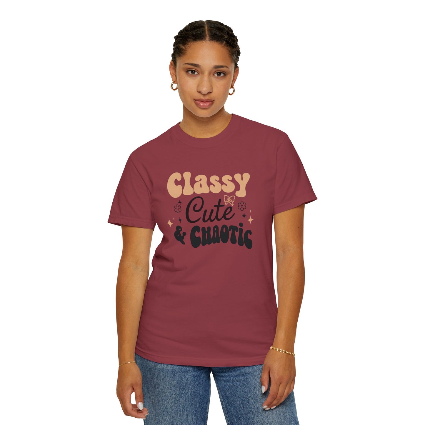Women's T-Shirt - Classy, Cute, and Chaotic Design