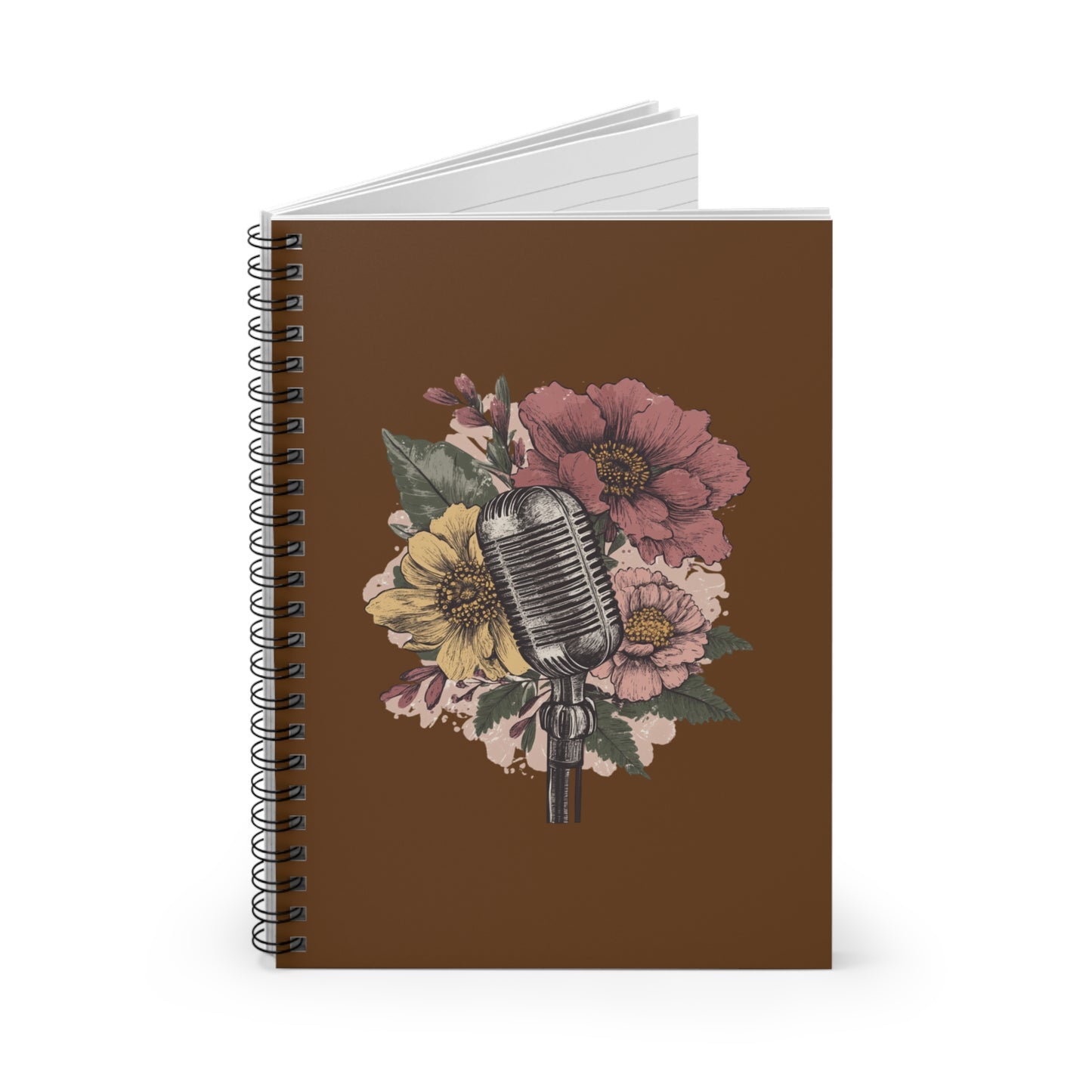 Microphone Floral Notebook