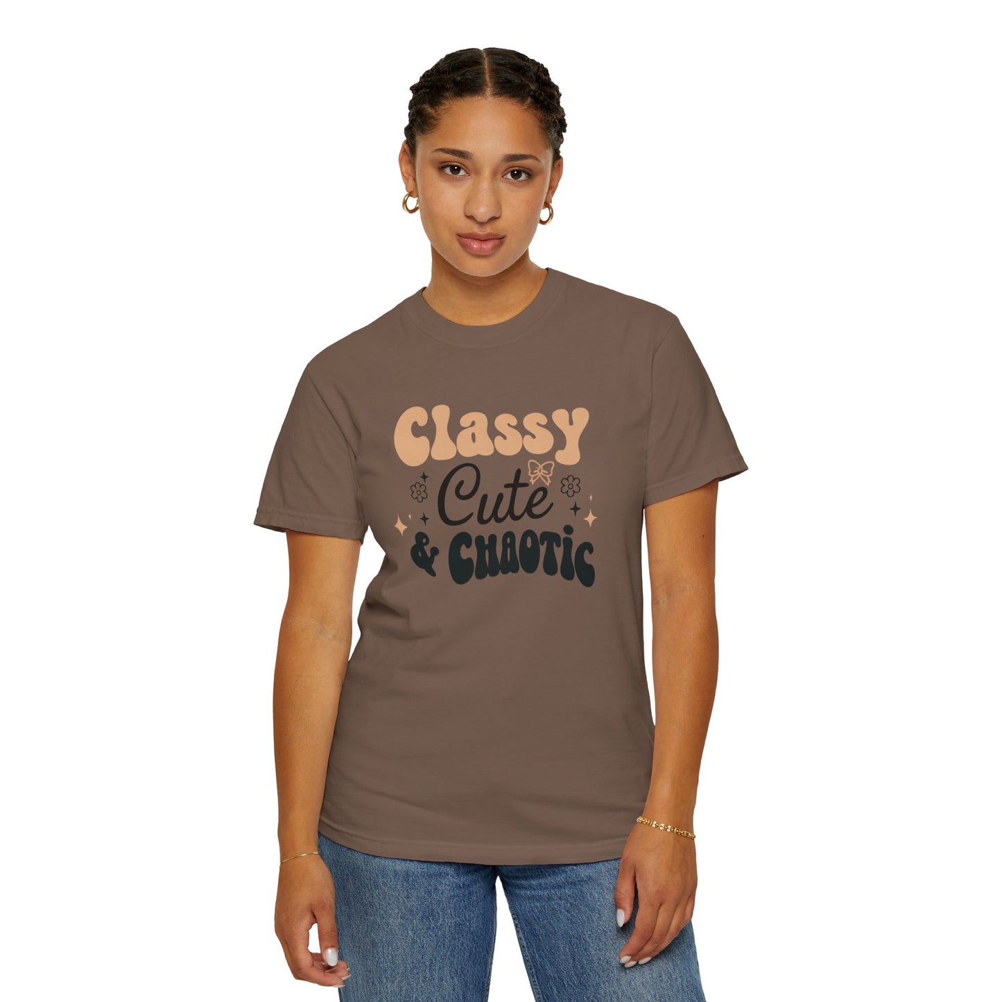 Women's T-Shirt - Classy, Cute, and Chaotic Design