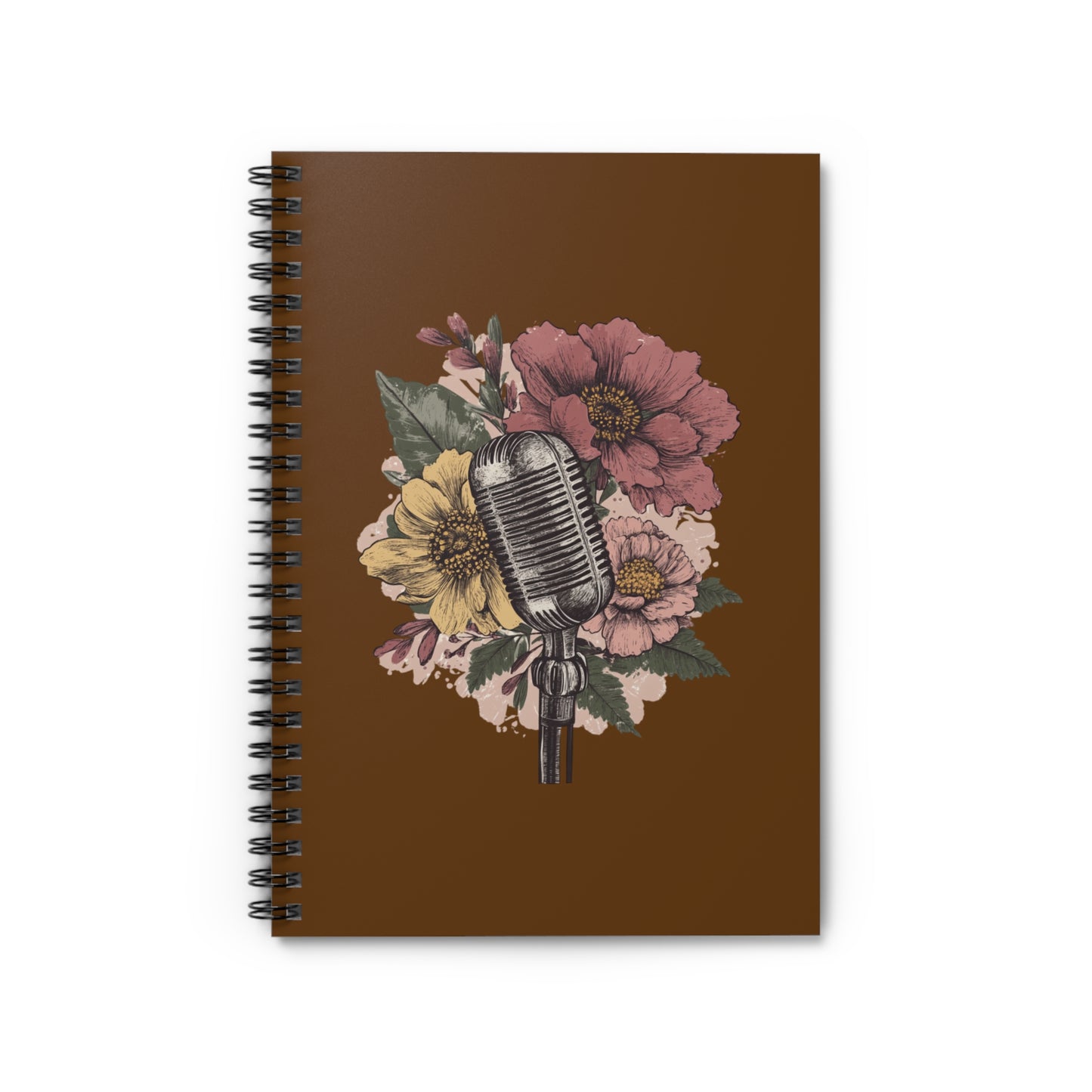 Microphone Floral Notebook