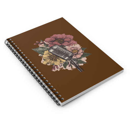 Microphone Floral Notebook